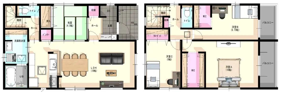 糟屋郡宇美町貴船2丁目 新築戸建 間取り図