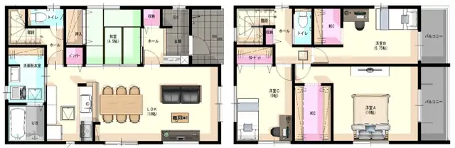 糟屋郡宇美町貴船2丁目 新築戸建 間取り図