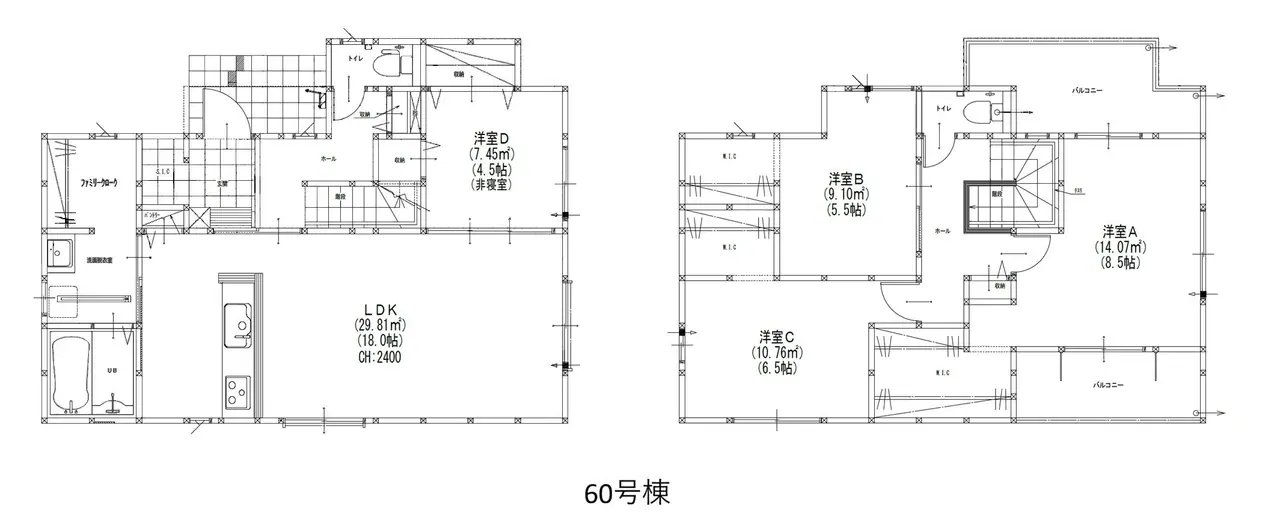 福岡市西区今津 新築戸建 間取り図