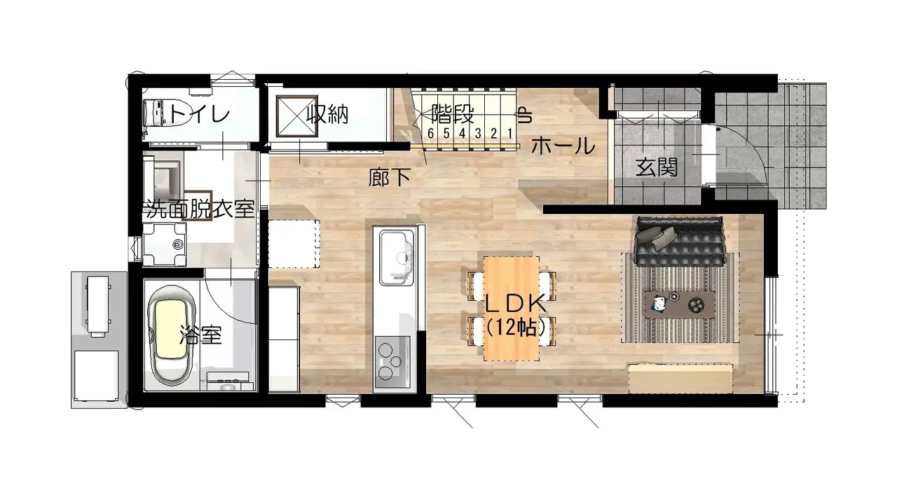 春日市白水ヶ丘2丁目 新築戸建 間取り図
