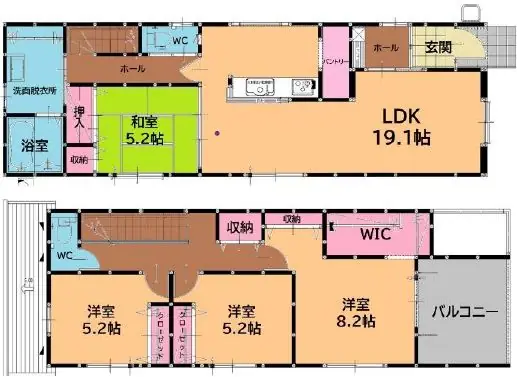 古賀市久保 新築戸建 間取り図