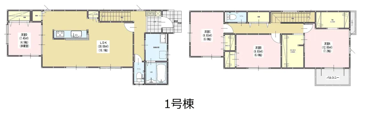 大野城市乙金2丁目 新築戸建 間取り図