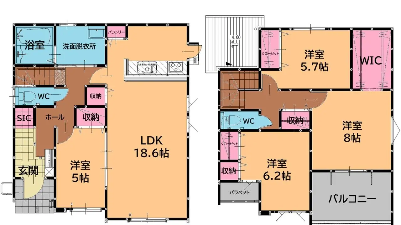 福岡市東区美和台5丁目 新築戸建 間取り図