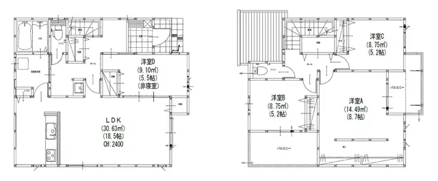 福岡市博多区浦田1丁目 新築戸建 間取り図