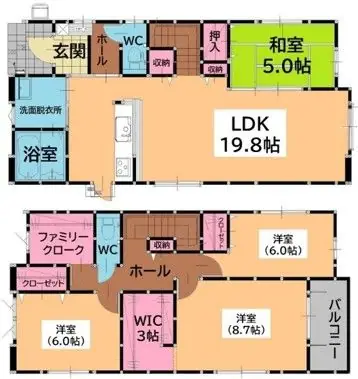古賀市花鶴丘2丁目 新築戸建 間取り図