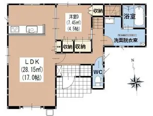 筑紫野市二日市北6丁目 新築戸建 間取り図