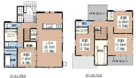 春日市須玖南1丁目 新築戸建 間取り図