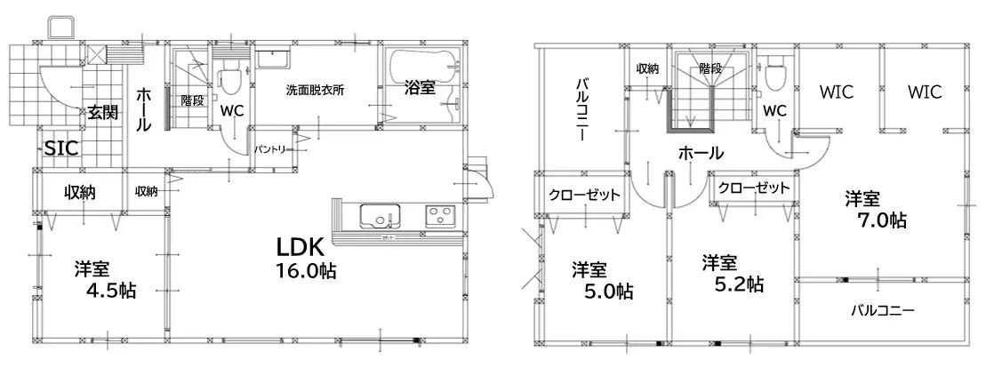 糟屋郡篠栗町中央3丁目 新築戸建 間取り図