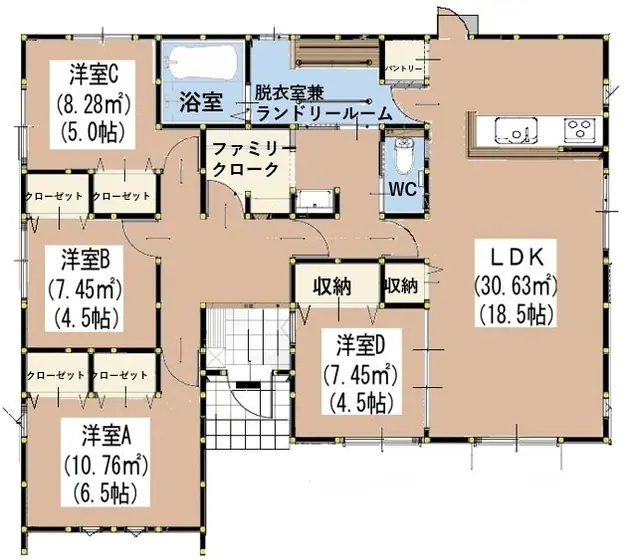 筑紫野市筑紫 新築戸建 間取り図