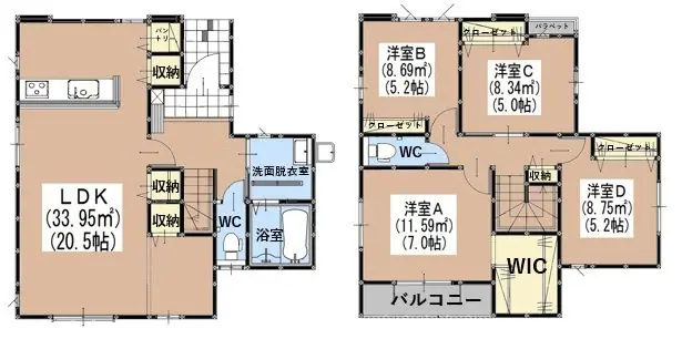 福岡市博多区板付2丁目 新築戸建 間取り図