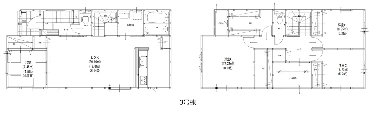 福岡市東区三苫2丁目 新築戸建 間取り図