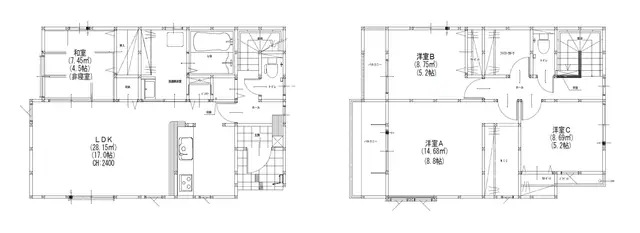 福岡市東区香住ヶ丘5丁目 新築戸建 間取り図