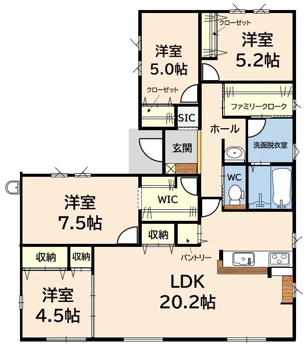 筑前町篠隈 新築戸建 間取り図