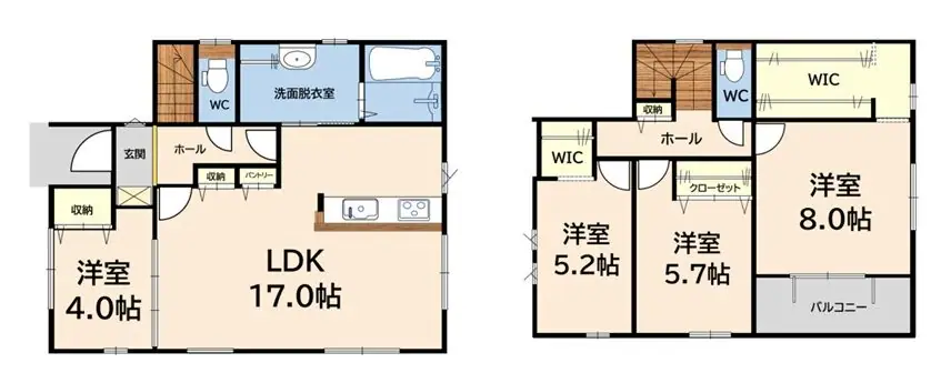 糟屋郡篠栗町中央5丁目 新築戸建 間取り図