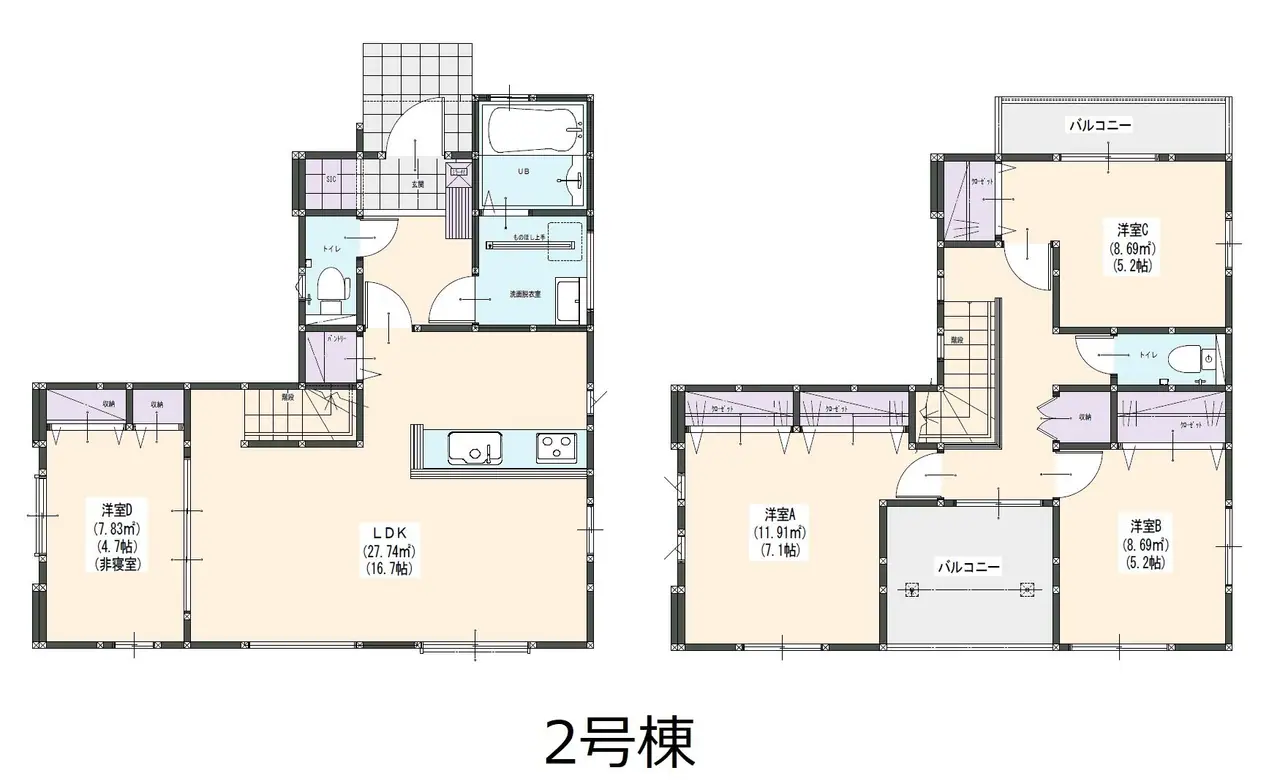 那珂川市今光8丁目 新築戸建 間取り図