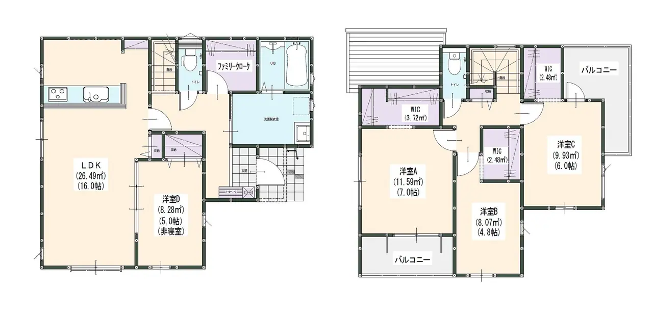 那珂川市片縄2丁目 新築戸建 間取り図