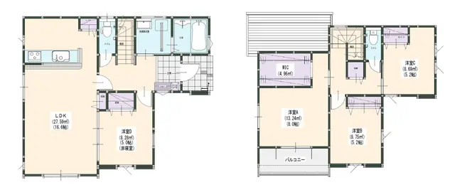 福岡市南区三宅2丁目 新築戸建 間取り図