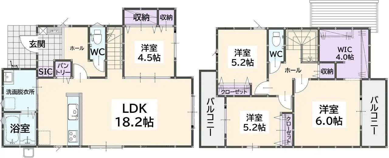 朝倉市頓田 新築戸建 間取り図