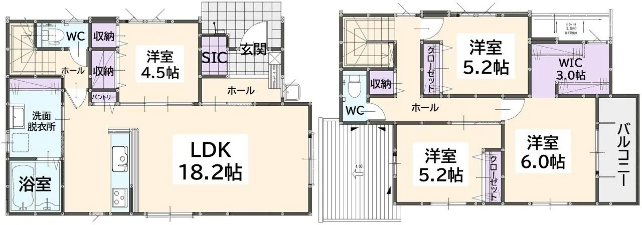 朝倉市頓田 新築戸建 間取り図