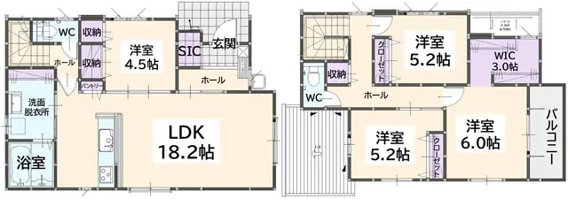 朝倉市頓田 新築戸建 間取り図