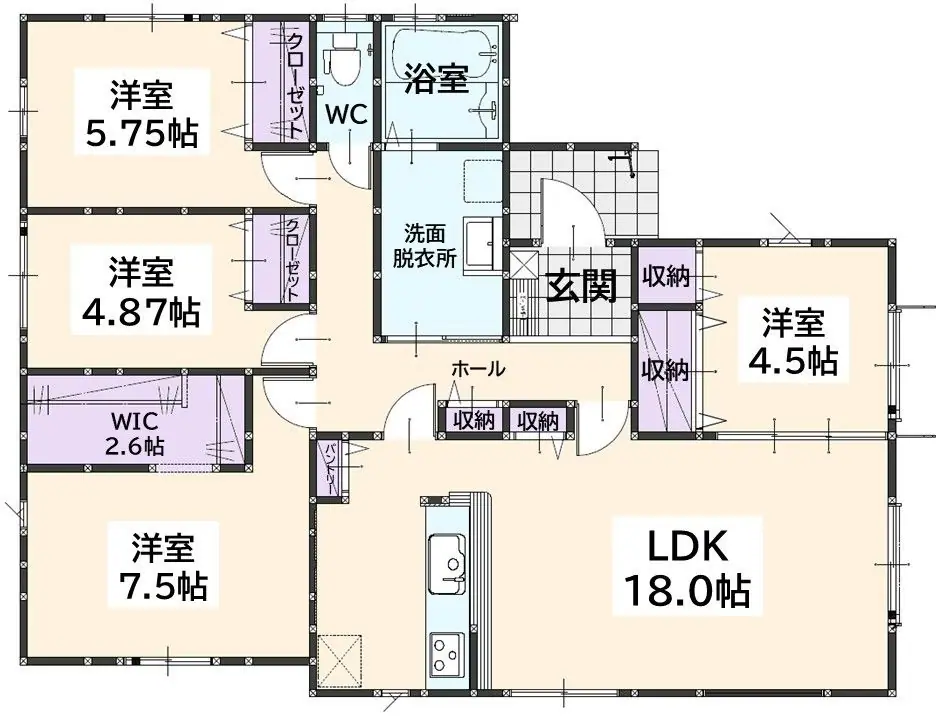 朝倉市頓田 新築戸建 間取り図