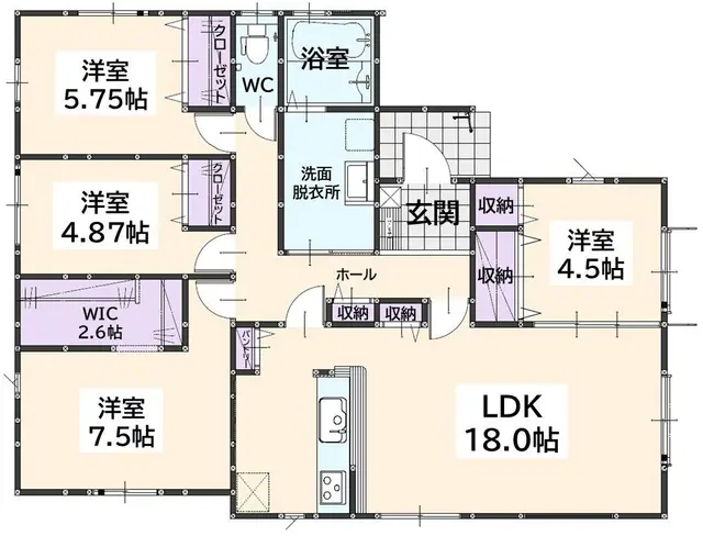 朝倉市頓田 新築戸建 間取り図