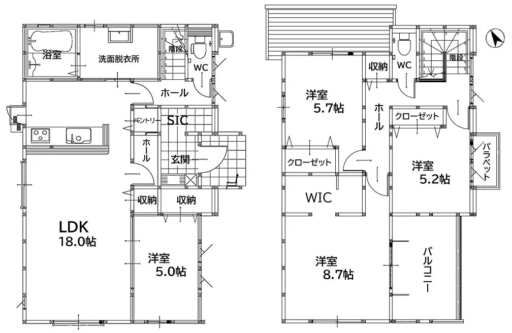 飯塚市潤野 新築戸建 間取り図