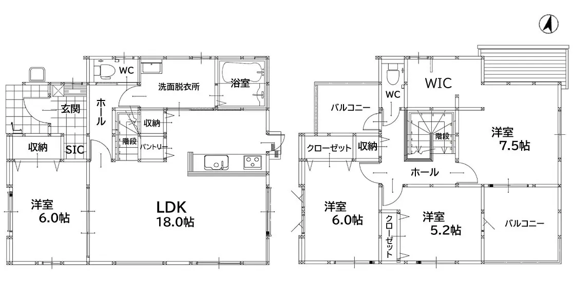 桂川町土居 新築戸建 間取り図
