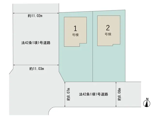福岡市東区高美台3丁目 新築戸建（全2棟） 間取り図
