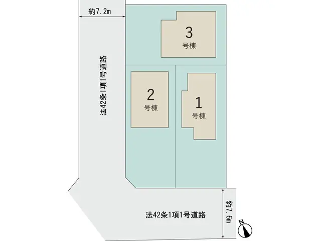 福岡市東区三苫2丁目 新築戸建（全3棟） 間取り図