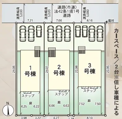 福岡市東区大岳1丁目 新築戸建（全3棟） 間取り図