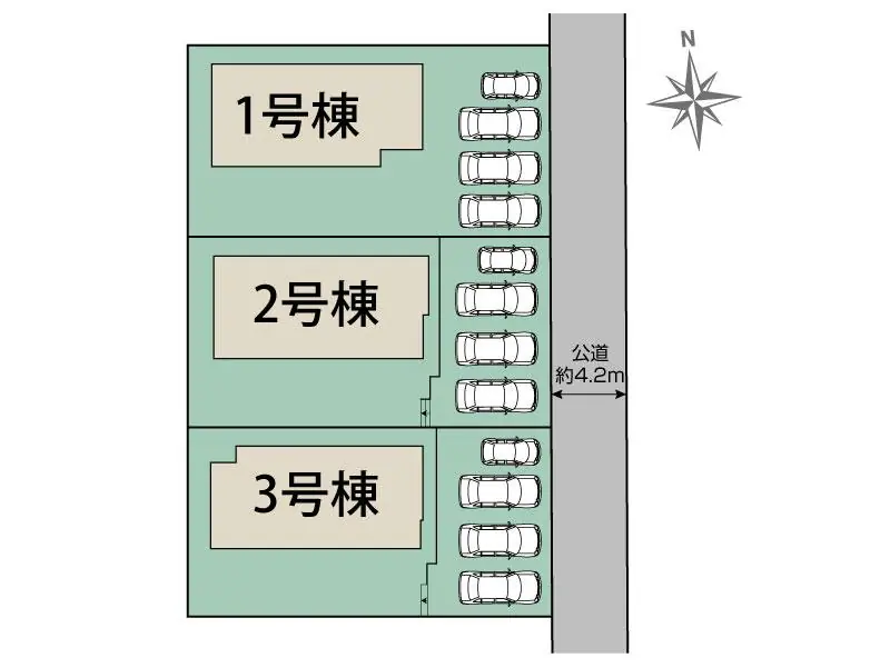 福岡市東区美和台5丁目 新築戸建（全3棟） 間取り図