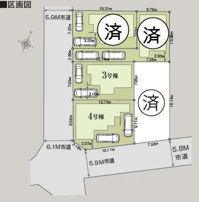 福岡市中央区笹丘2丁目 新築戸建（全5棟） 間取り図