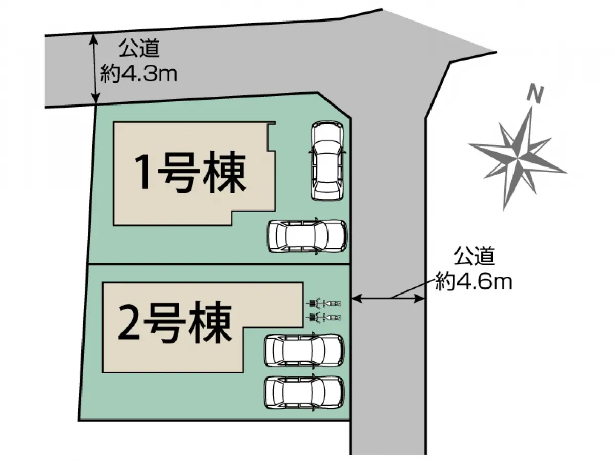 福岡市南区柏原2丁目 新築戸建（全2棟） 間取り図