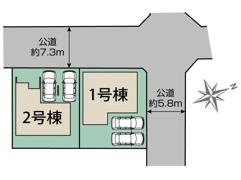 福岡市南区皿山4丁目 新築戸建（全2棟） 間取り図