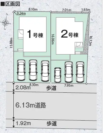福岡市西区野方5丁目 新築戸建（全2棟） 間取り図