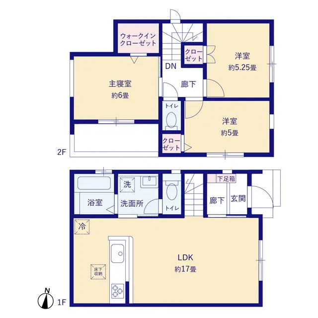 福岡市城南区樋井川2丁目 新築戸建（全2棟） 間取り図