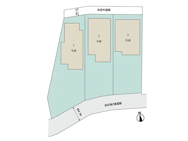 糟屋郡須恵町糟屋郡須惠町大字須惠字巡り原 新築戸建（全3棟） 間取り図