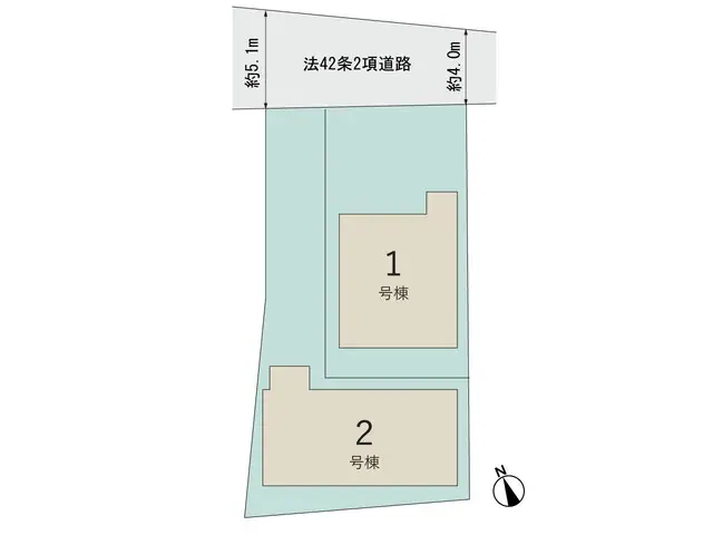 糟屋郡粕屋町上大隈字谷蟹 新築戸建（全2棟） 間取り図