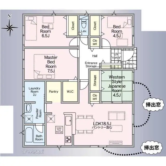 宗像市東郷字尾園 新築戸建 間取り図