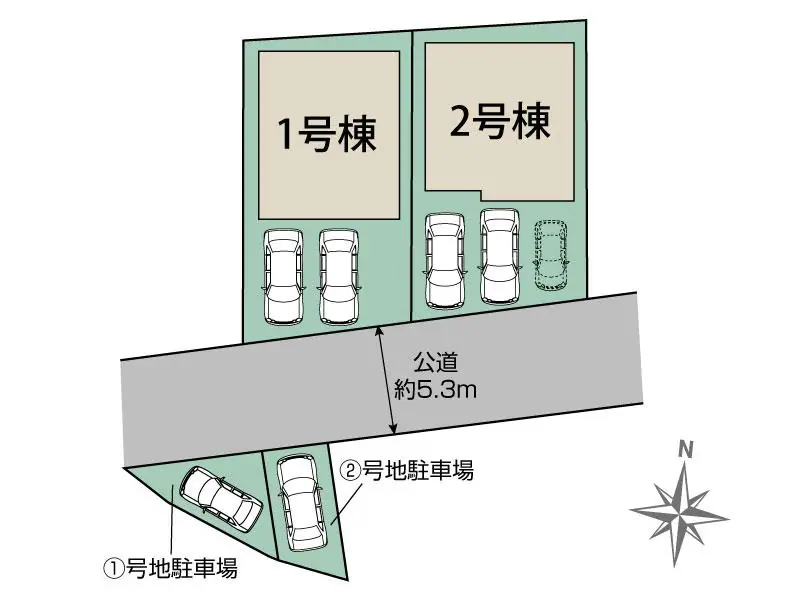 春日市桜ヶ丘3丁目 新築戸建（全2棟） 間取り図