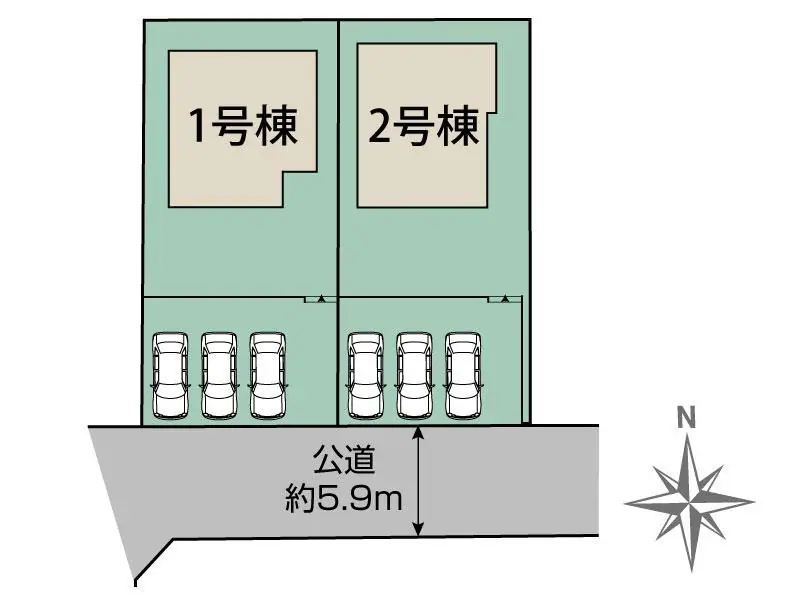 大野城市乙金台2丁目 新築戸建（全2棟） 間取り図