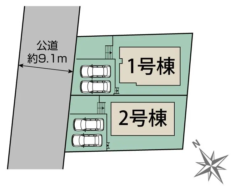 太宰府市高雄2丁目 新築戸建（全2棟） 間取り図