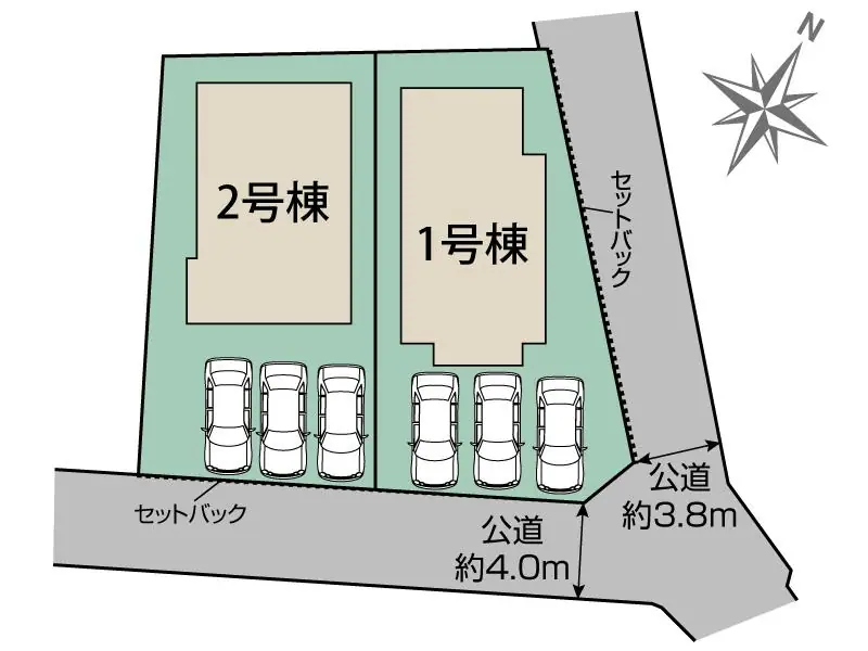 那珂川市片縄西4丁目 新築戸建（全2棟） 間取り図