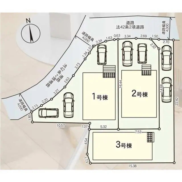 久留米市宮ノ陣5丁目 新築戸建（全3棟） 間取り図