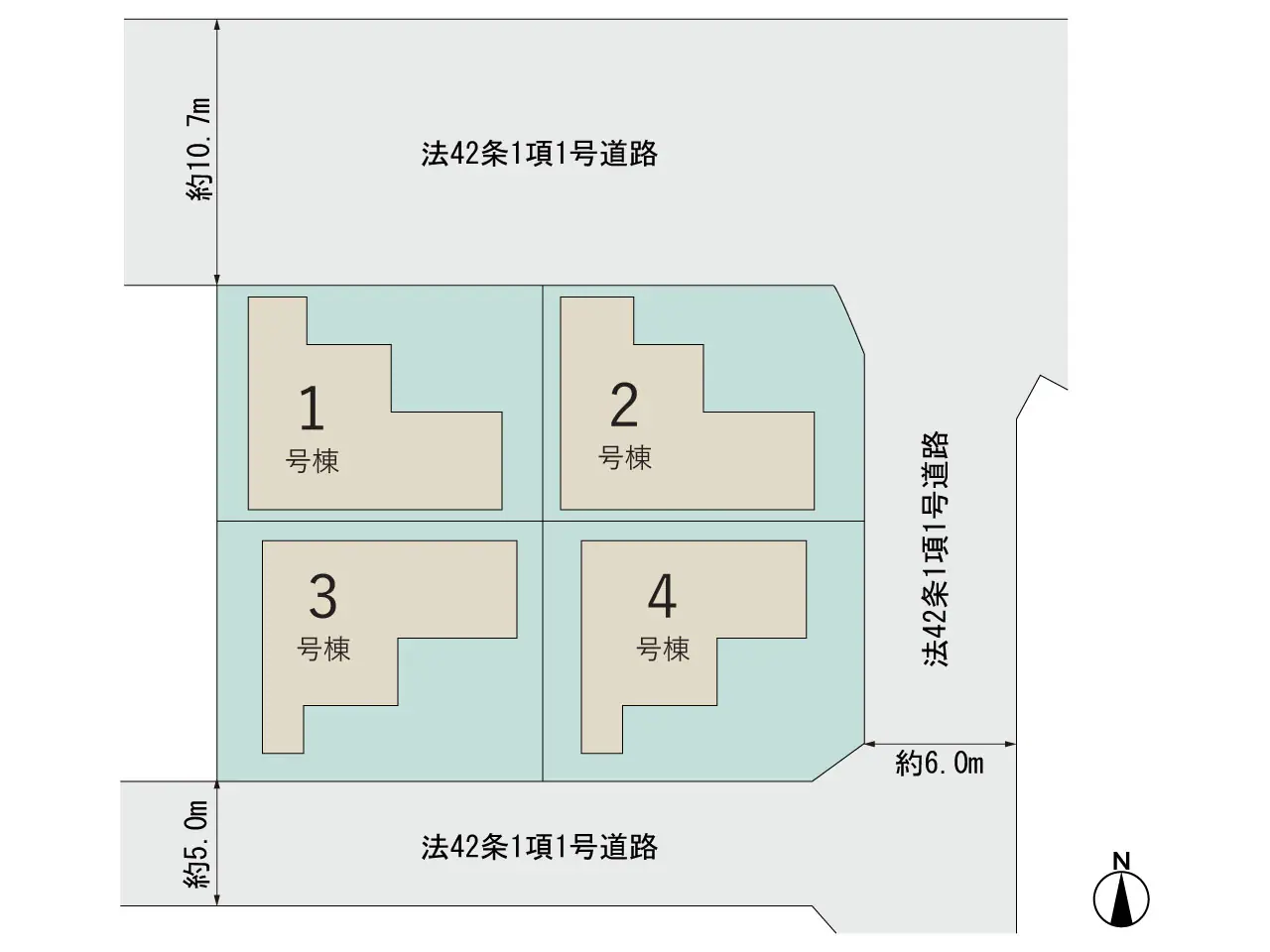 福岡市東区西戸崎5丁目 新築戸建（全4棟） 間取り図