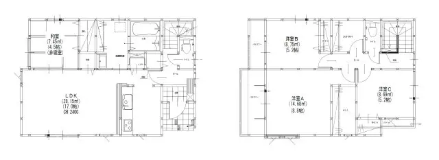 福岡市東区香住ヶ丘5丁目 新築戸建 間取り図