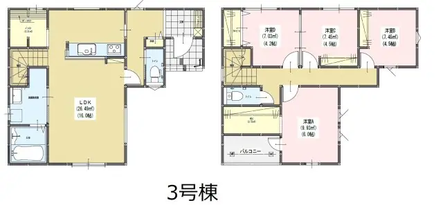福岡市南区寺塚1丁目 新築戸建 間取り図