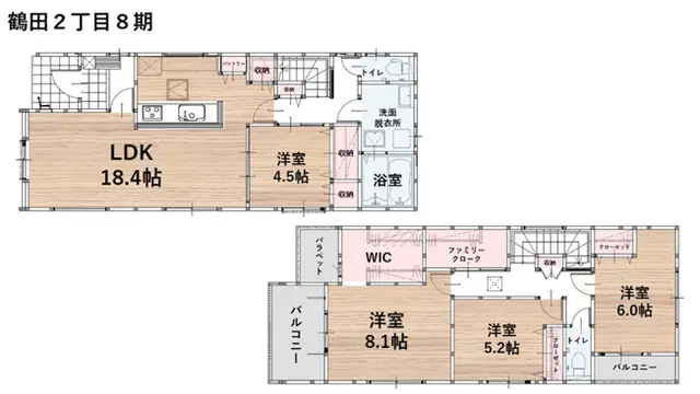 福岡市南区鶴田2丁目 新築戸建 間取り図