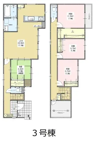 福岡市城南区樋井川6丁目 新築戸建 間取り図